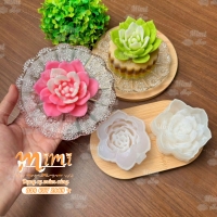 Khuôn silicon sen đá 8,5cm ( khuôn trắng mẫu mới )